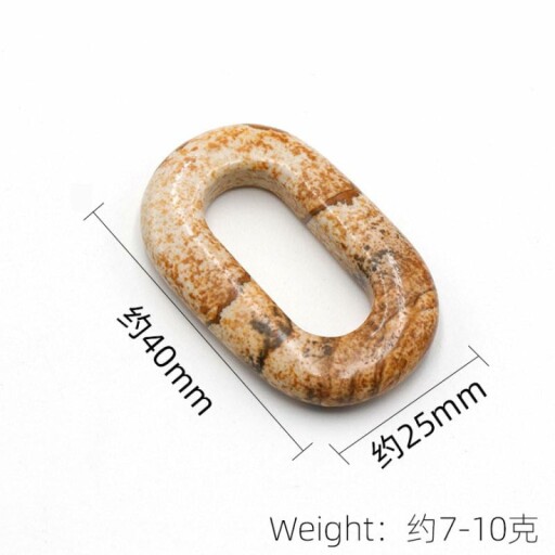 Naturlig ametist O-ring hänge med stor hål för DIY smycken