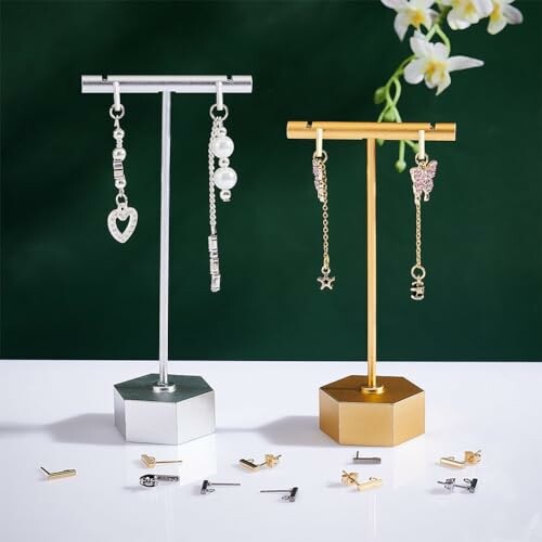 Rektangulära örhängen i rostfritt stål för smyckestillverkning