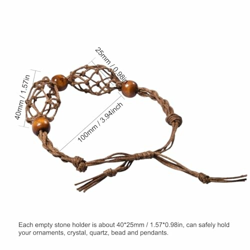 Justerbart flätat armband med stenkulor