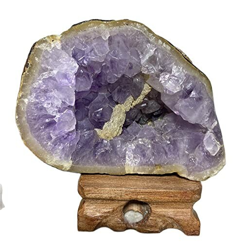 Amethystgeod på träställning