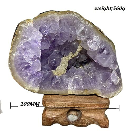 Amethyst geod på träställning