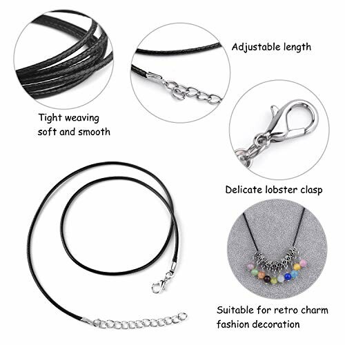 Svart halsbandsrem med justerbar längd och hummerlås