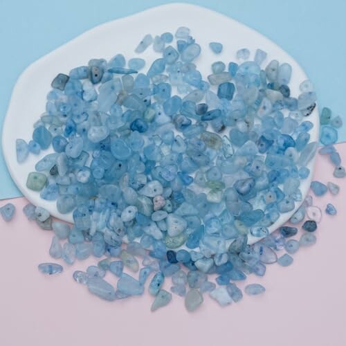 Ljusblå Ädelstenspärlor 300 Pack