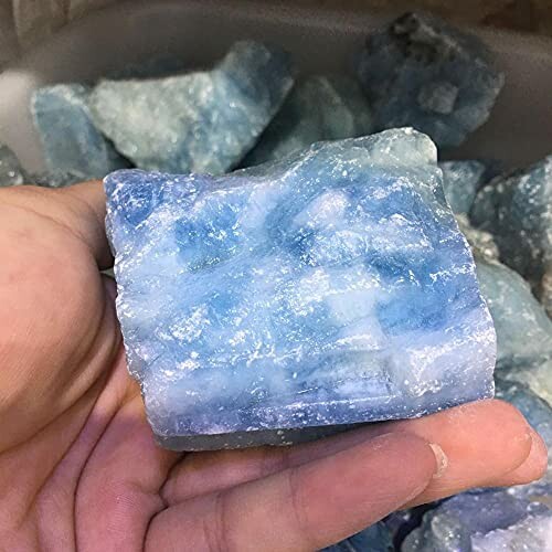 Naturlig Rå Akvamarin Kvarts Kristall