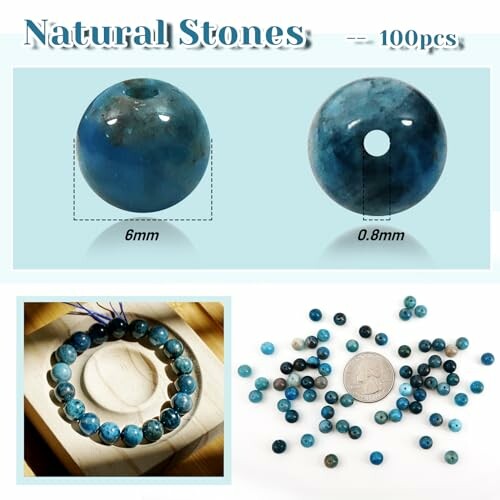 TOAOB Apatitpärlor 6 mm