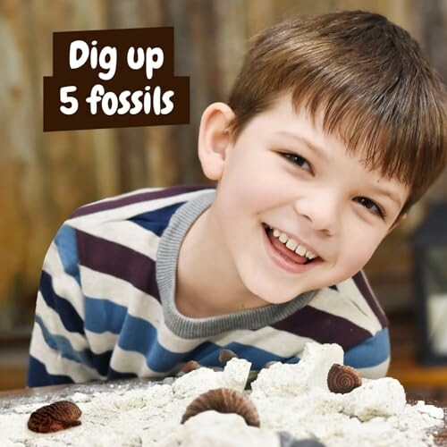 Barn gräver efter fossiler