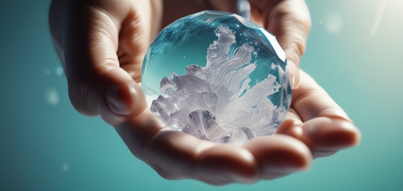Cleaning crystals under water