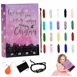 Julkalender med Kristallädelstenar