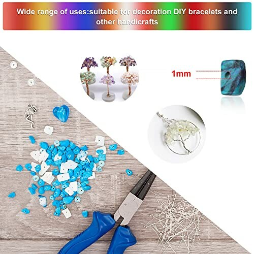 Hantverkskit för att göra smycken, med pärlor och verktyg