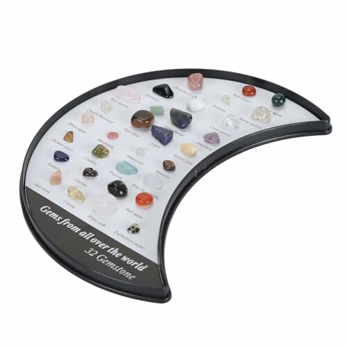 Uppsättning av 32 ädelstenar från hela världen.