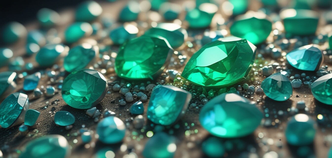 Emeralds and opals