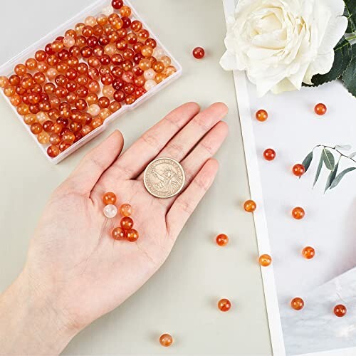 NBEADS Karneolpärlor