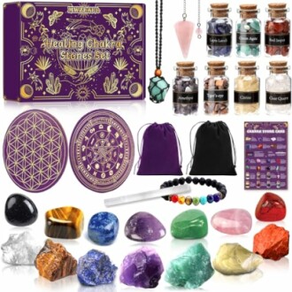 Chakra stenar och tillbehör set