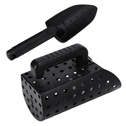 Metallsökare sandspade och siktverktyg