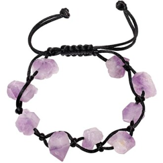 Wizock Rå Drusy Kvarts Ametist Armband