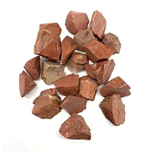 Röda råa jaspisstenar