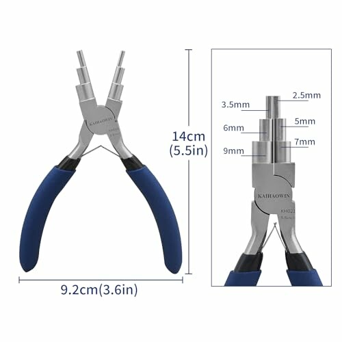 Rundnästång med dimensioner och mått