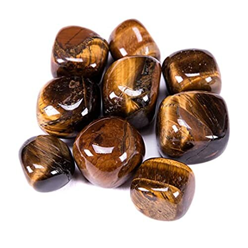 Polerade tigerns öga stenar